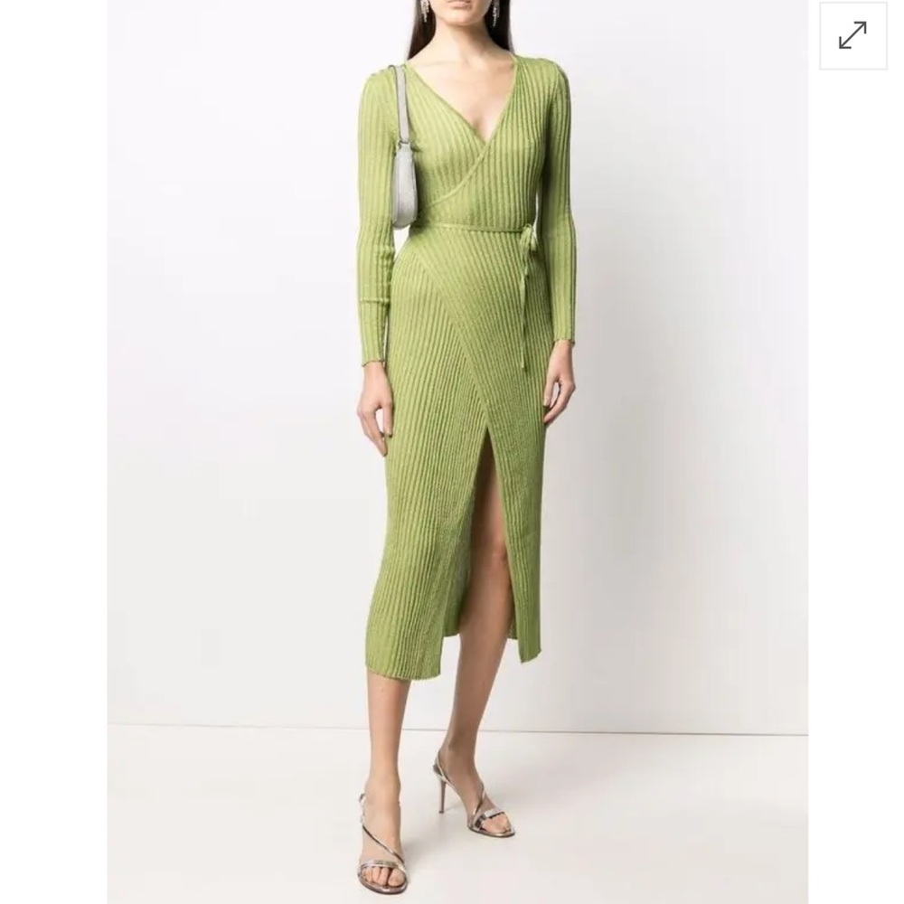 ANTONELLA RIZZA 
Ribbed-Knit Wrap Dress
